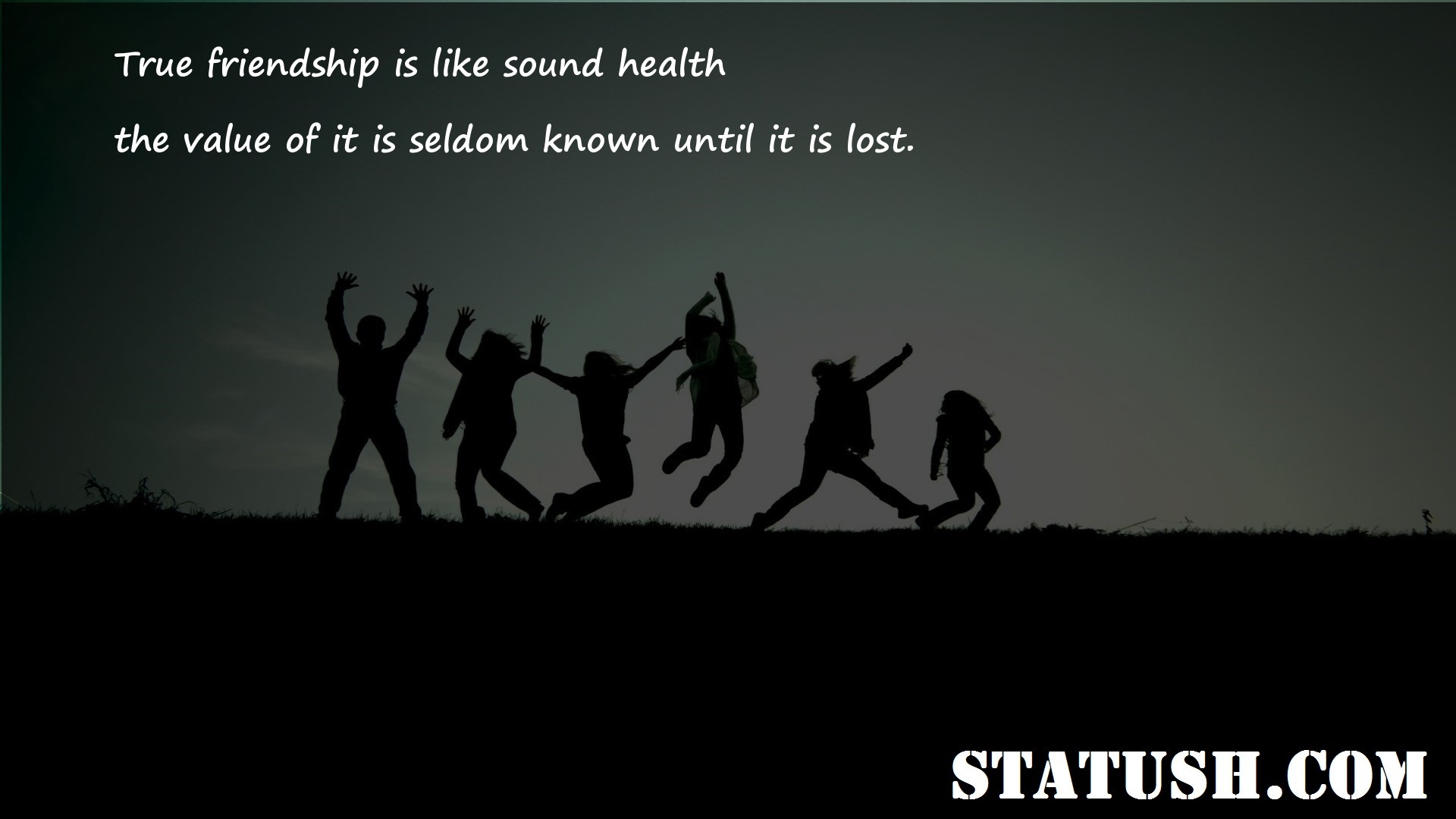 True friendship is like sound health