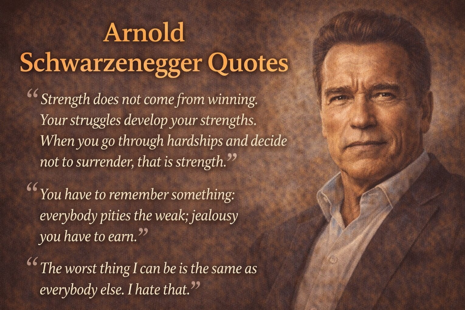 Arnold Schwarzenegger Quotes: Inspiration, Wisdom, and Meaning
