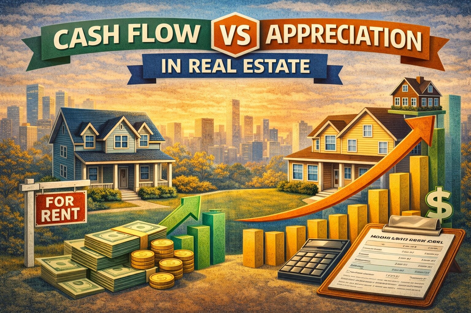 Cash Flow vs Appreciation in Real Estate
