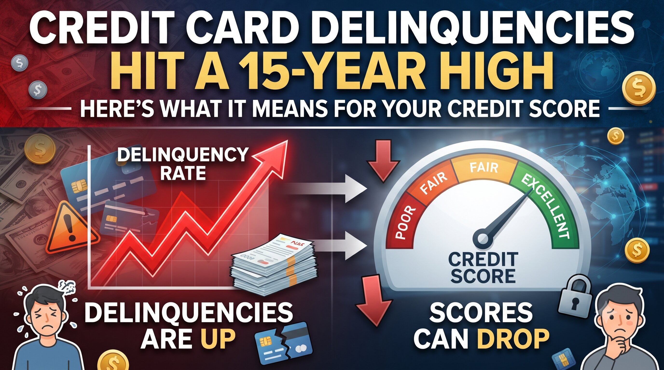 Credit Card Delinquencies Hit a 15-Year High — Here's What It Means for Your Credit Score