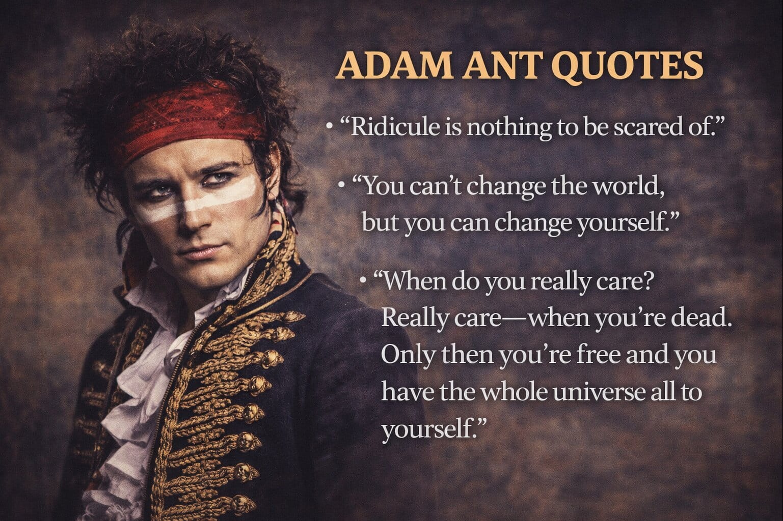 Deep Adam Ant Quotes About Life and Reality
