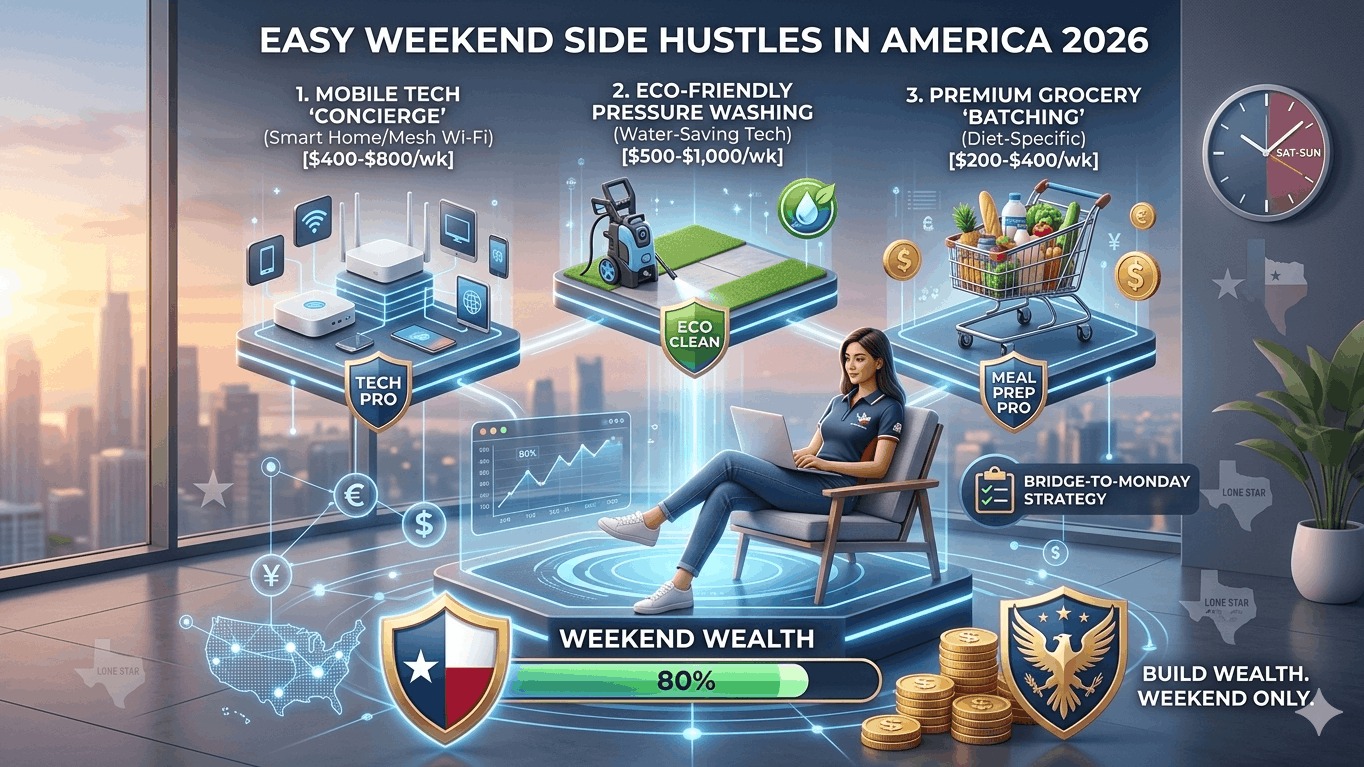 Easy Weekend Side Hustles in America 2026 | Extra Income Guide