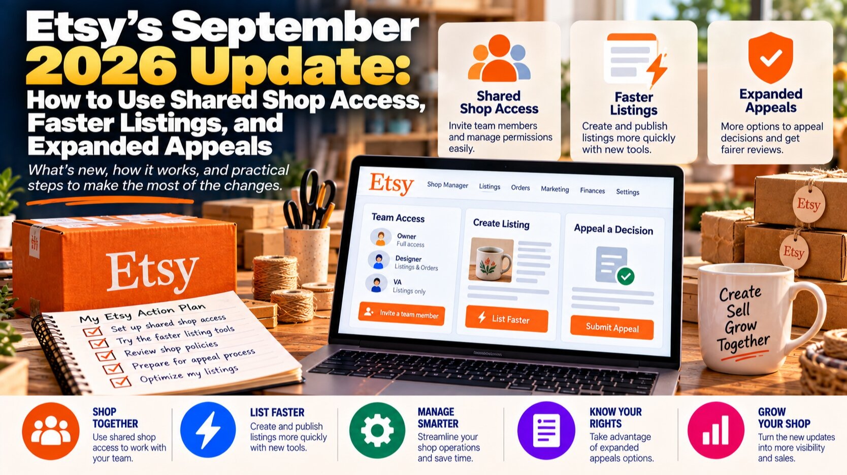 Etsy's September 2026 Update: How to Use Shared Shop Access, Faster Listings, and Expanded Appeals