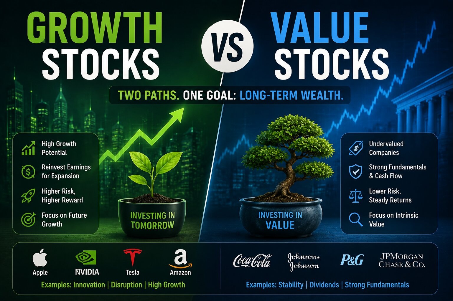 Growth Stocks vs Value Stocks
