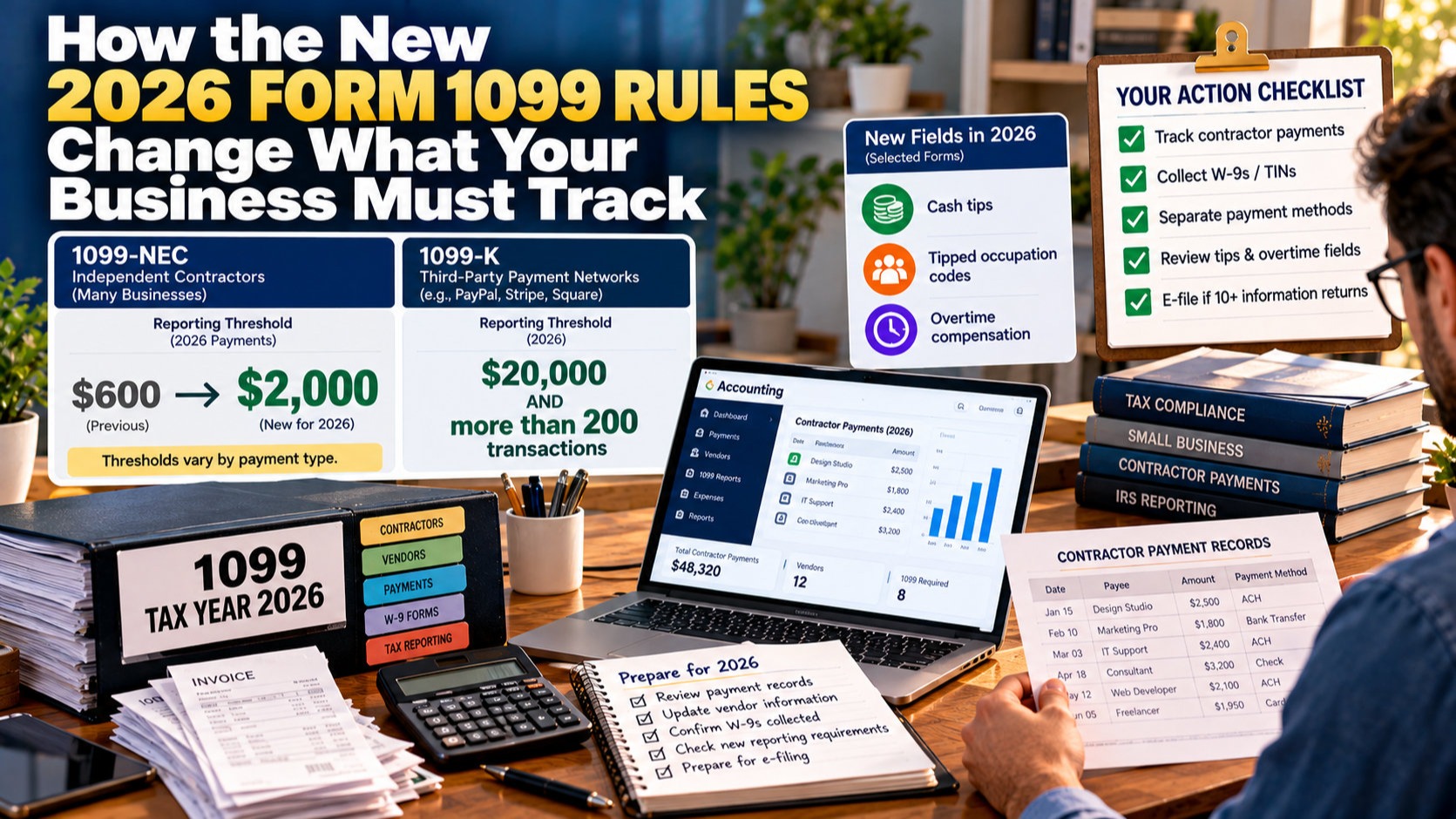How the New 2026 1099 Reporting Rules Change What Your Business Must Track