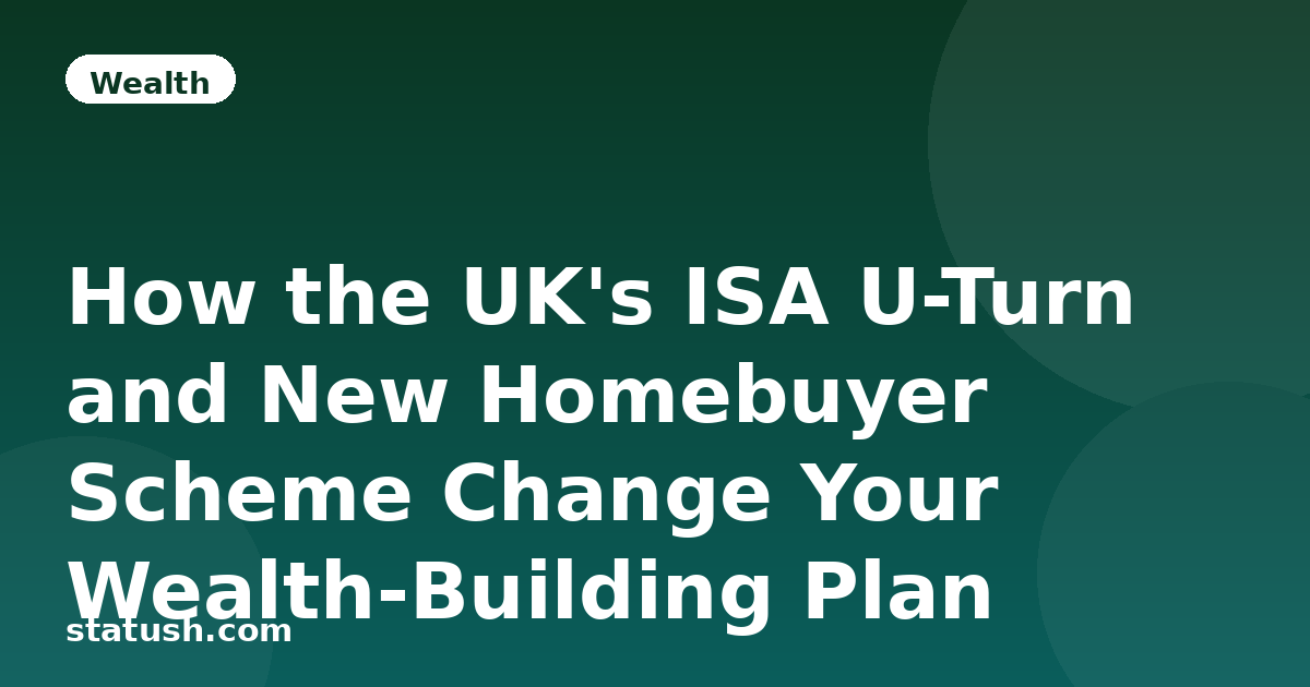 How the UK's ISA U-Turn and New Homebuyer Scheme Change Your Wealth-Building Plan