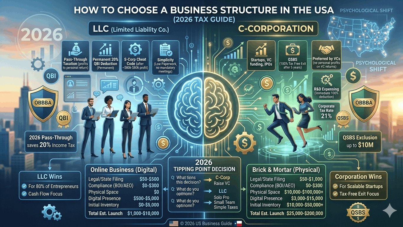 How to Choose a Business Structure in USA (2026 OBBBA Guide)
