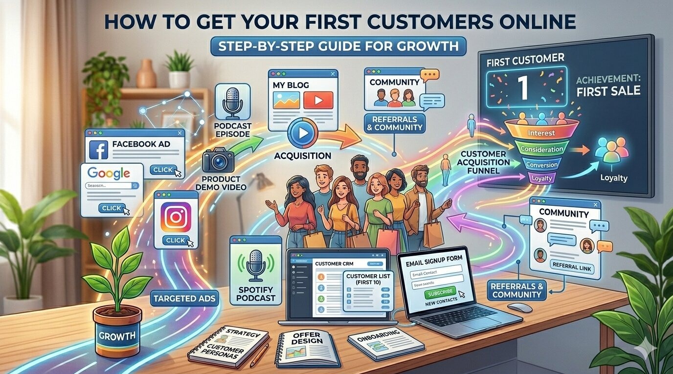 How to Get Your First Customers Online