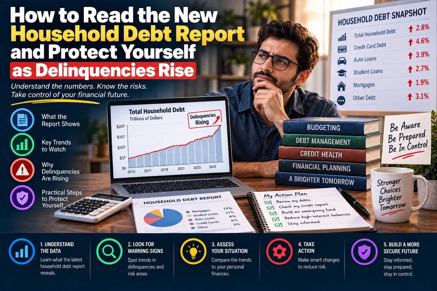 How to Read the New Household Debt Report and Protect Yourself as Delinquencies Rise