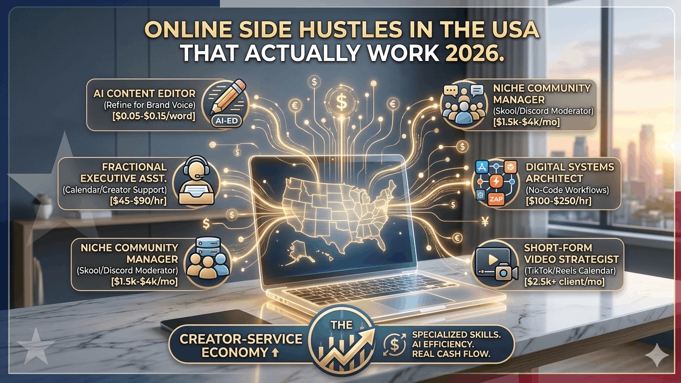 Online Side Hustles in the USA That Actually Work 2026