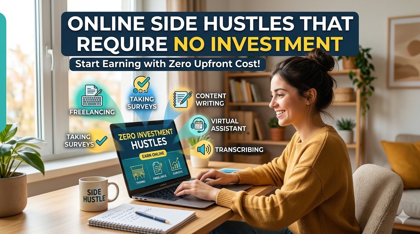 Online Side Hustles That Require No Investment