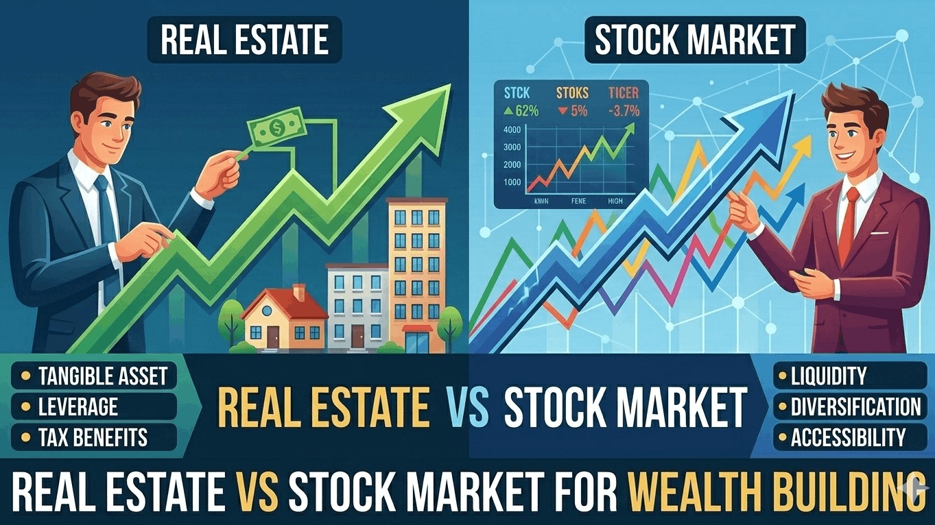 Real Estate vs Stock Market for Wealth Building