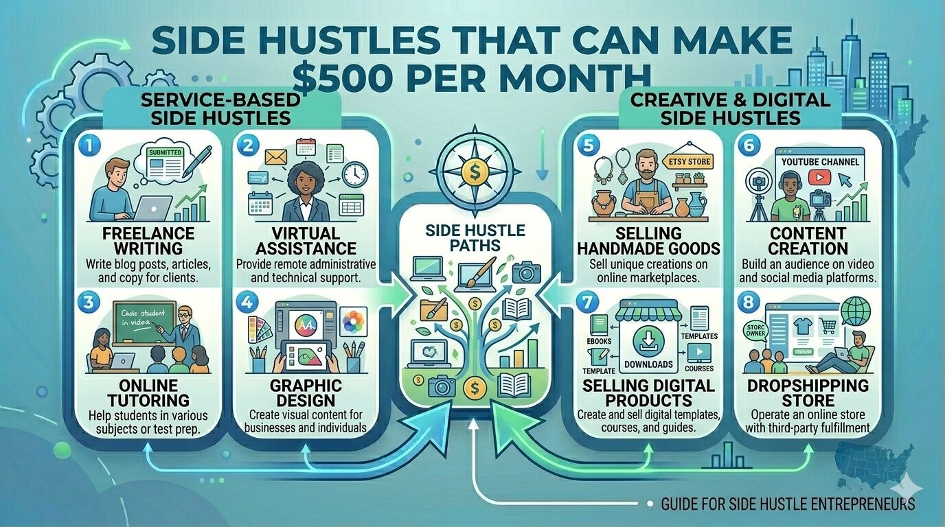 Side Hustles That Can Make $500 Per Month