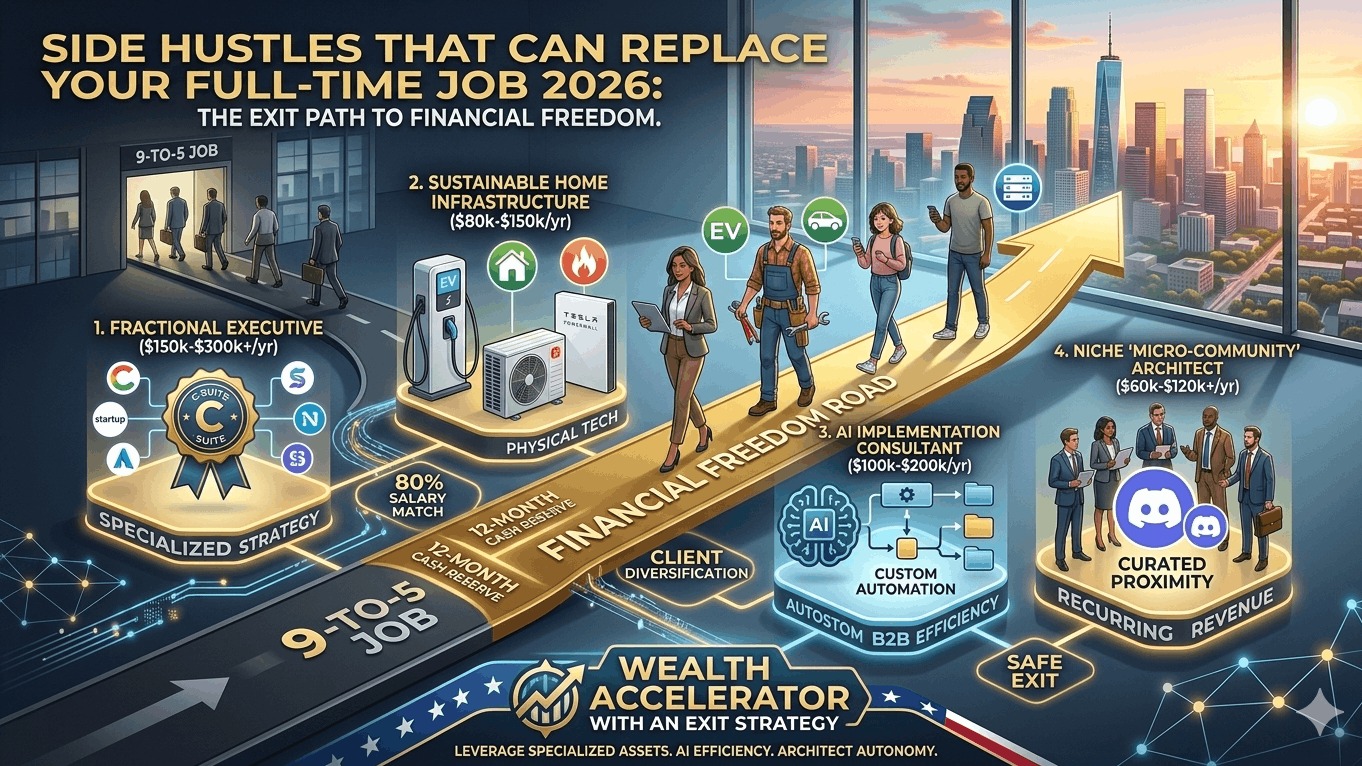 Side Hustles That Can Replace Your Full-Time Job 2026 | Financial Freedom