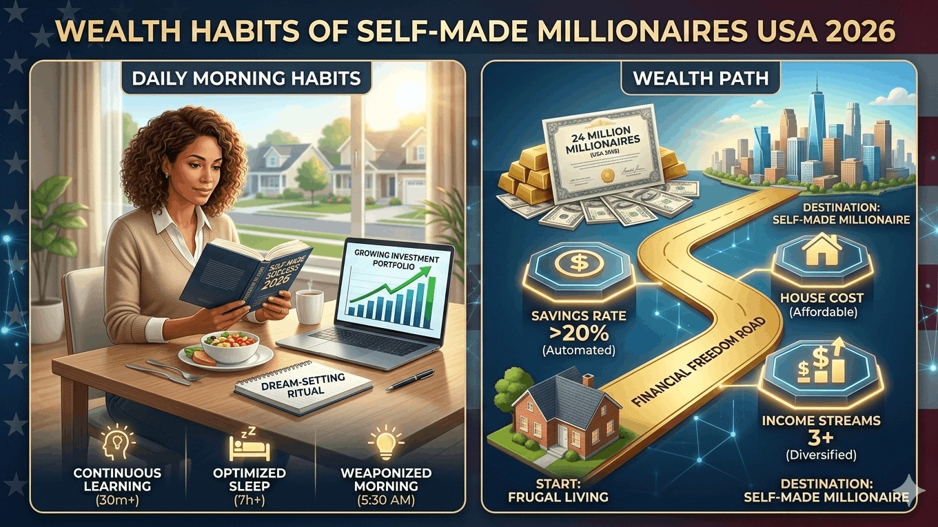 Wealth Habits of Self-Made Millionaires USA 2026 | Financial Success Guide