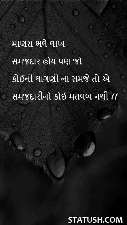 માણસ ભલે લાખ - Gujarati Quotes at statush.com