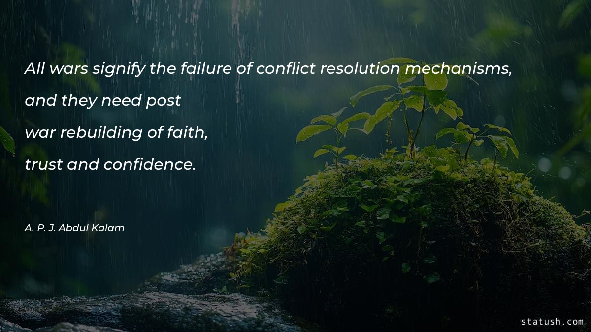 All wars signify the failure