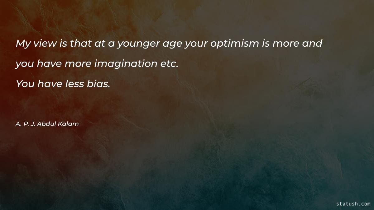 My view is that at a younger age