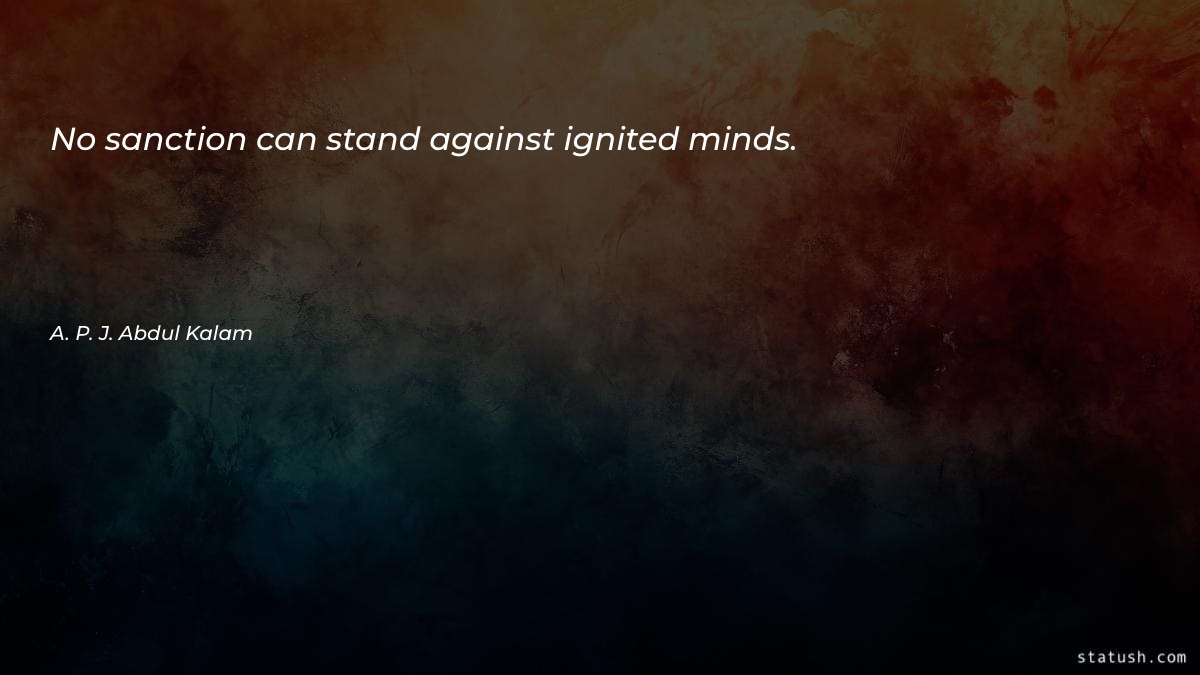 No sanction can stand against