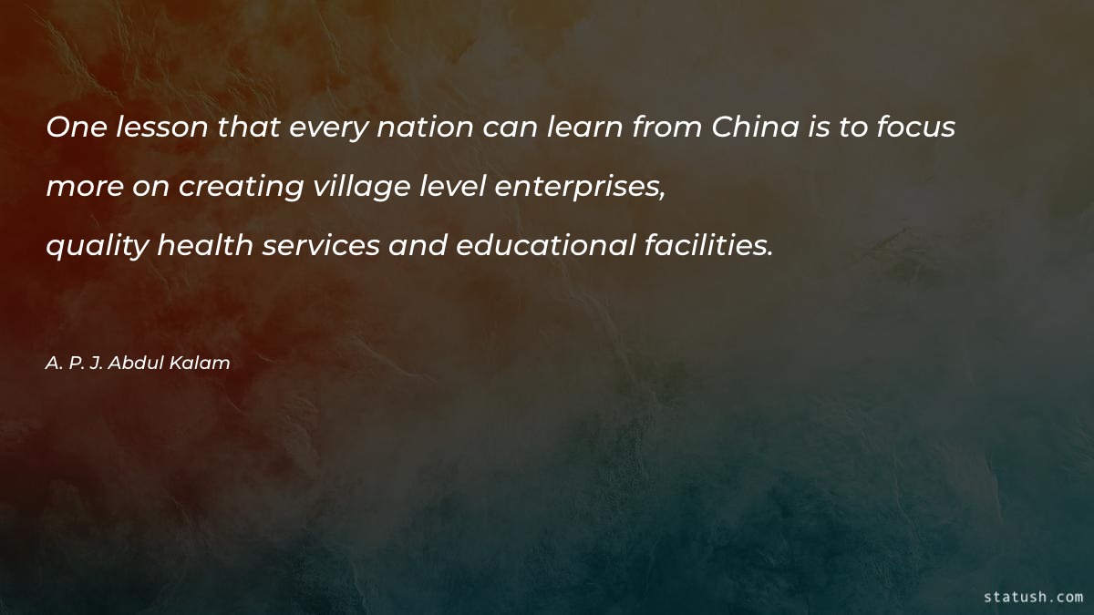 One lesson that every nation can