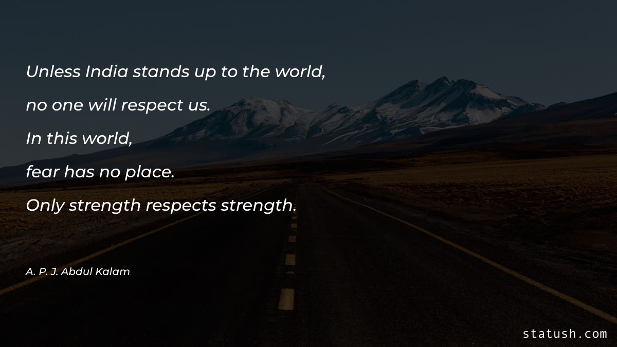 Unless India stands up to the world