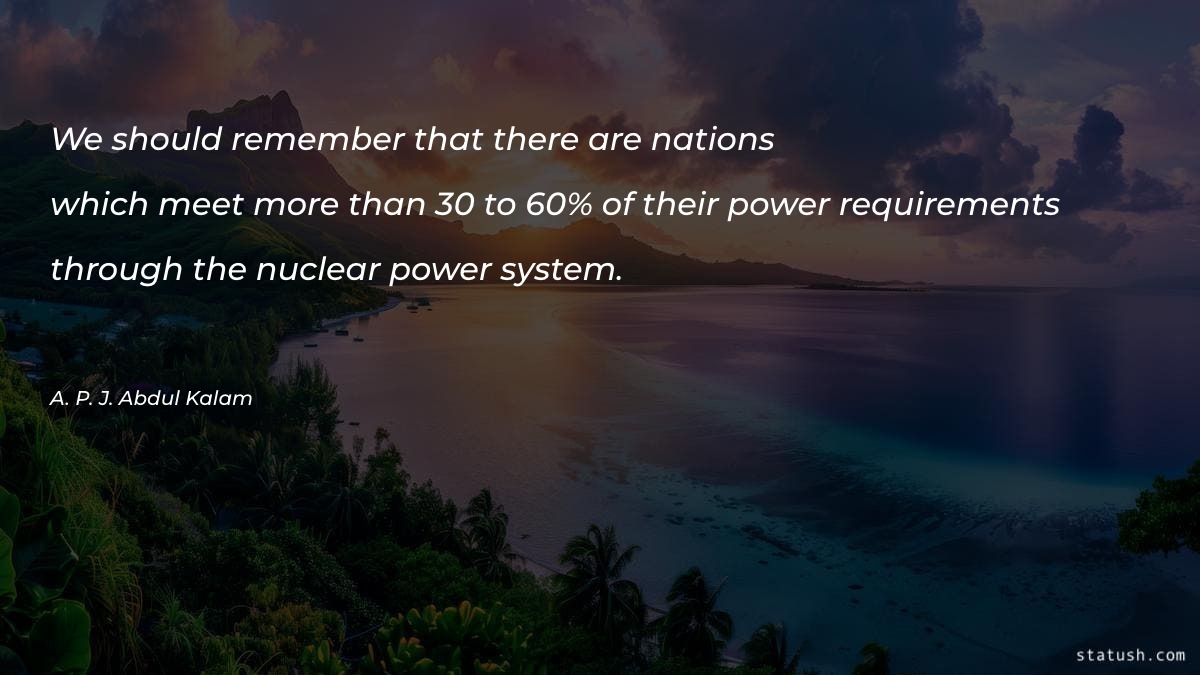 We should remember that there