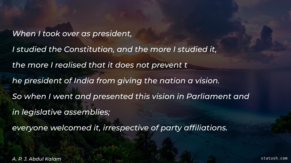 When I took over as president