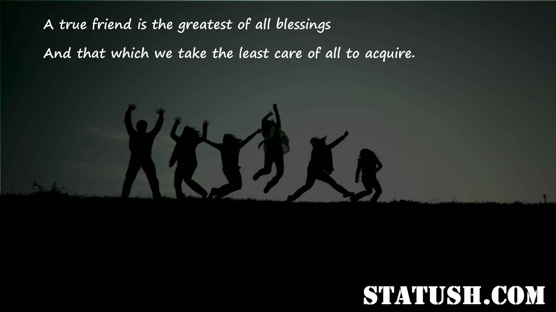 A true friend is the greatest of all blessings - Friendship Quotes at statush.com