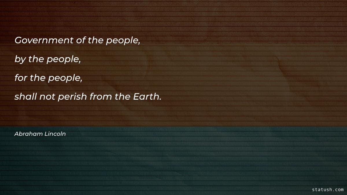 Government of the people - Government Quotes at statush.com