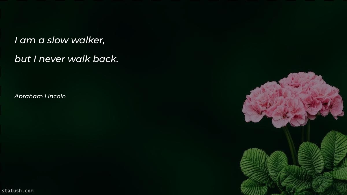 I am a slow walker - Motivational Quotes at statush.com