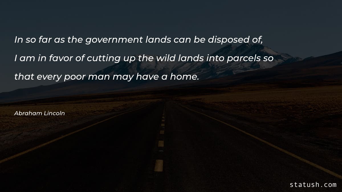 In so far as the government lands Motivational Quotes at statush.com