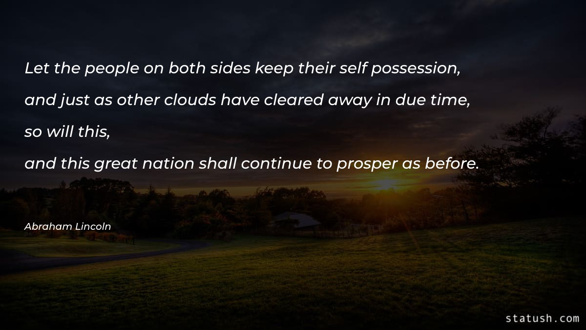 Let the people on both sides