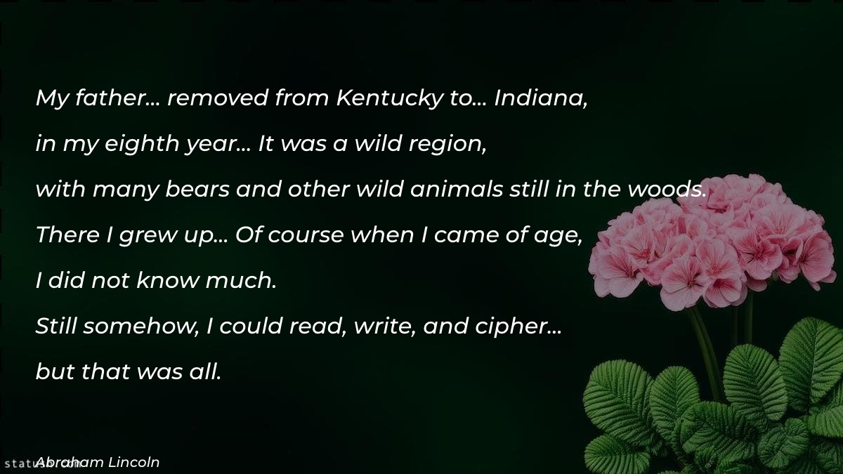 My father removed from Kentucky