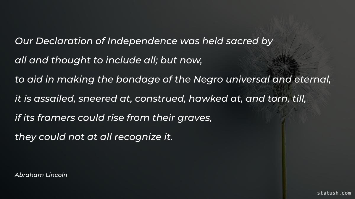 Our Declaration of Independence Motivational Quotes at statush.com