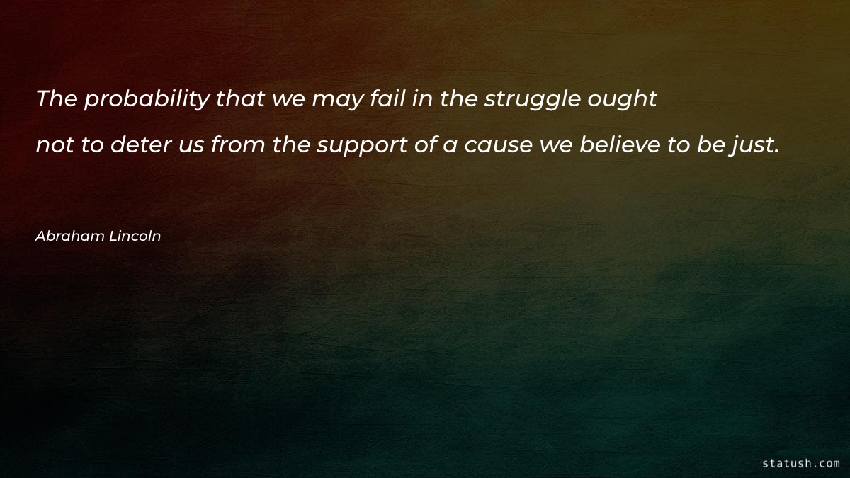 The probability that we may fail - Motivational Quotes at statush.com