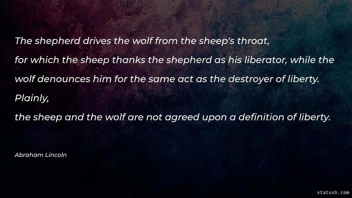 The shepherd drives the wolf - Motivational Quotes at statush.com