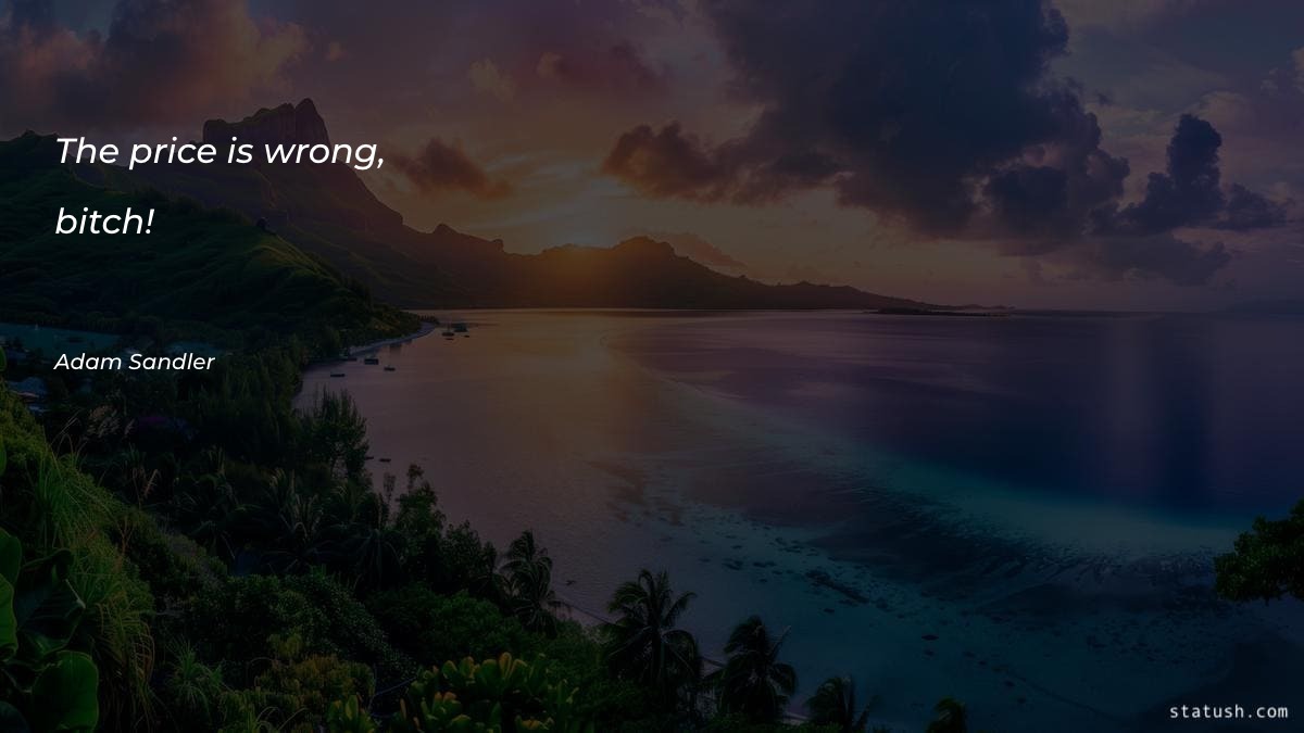 The price is wrong, bitch Motivational Quotes at statush.com