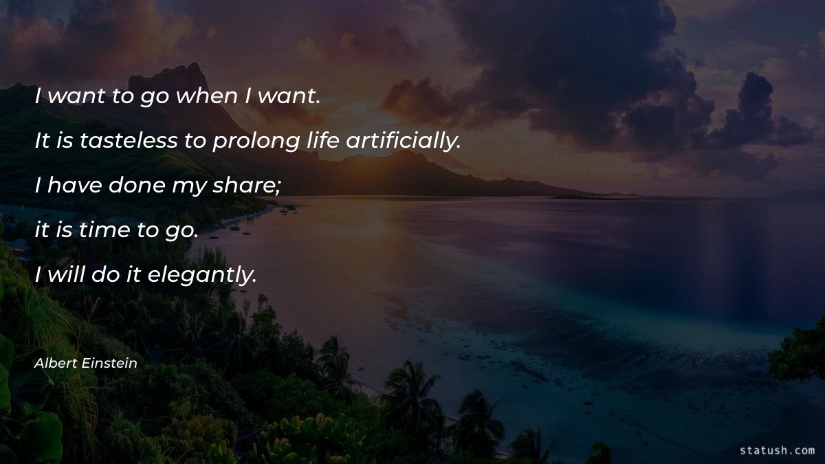 I want to go when I want