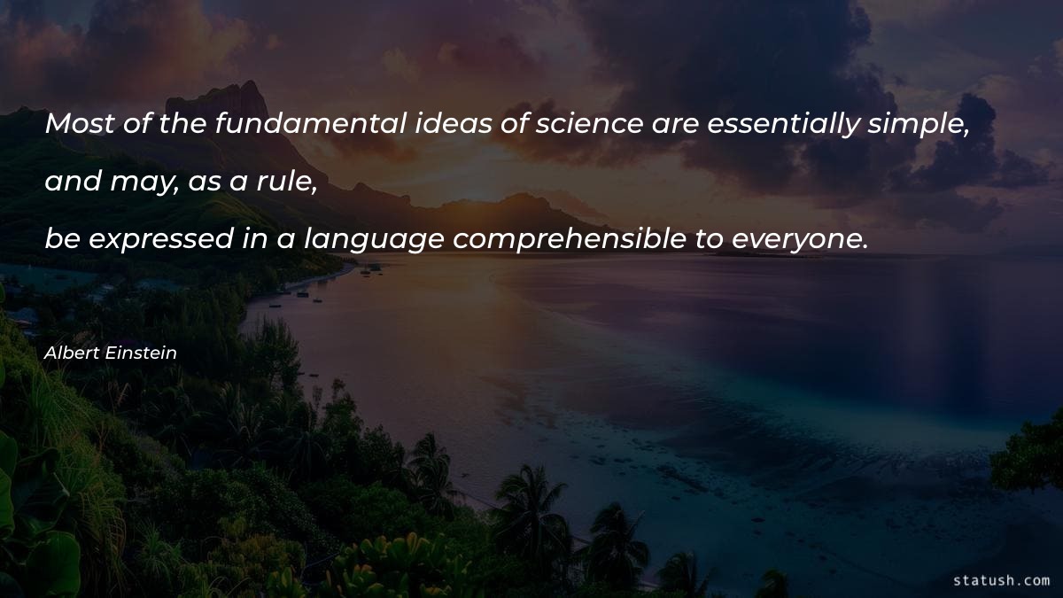 Most of the fundamental ideas Motivational Quotes at statush.com