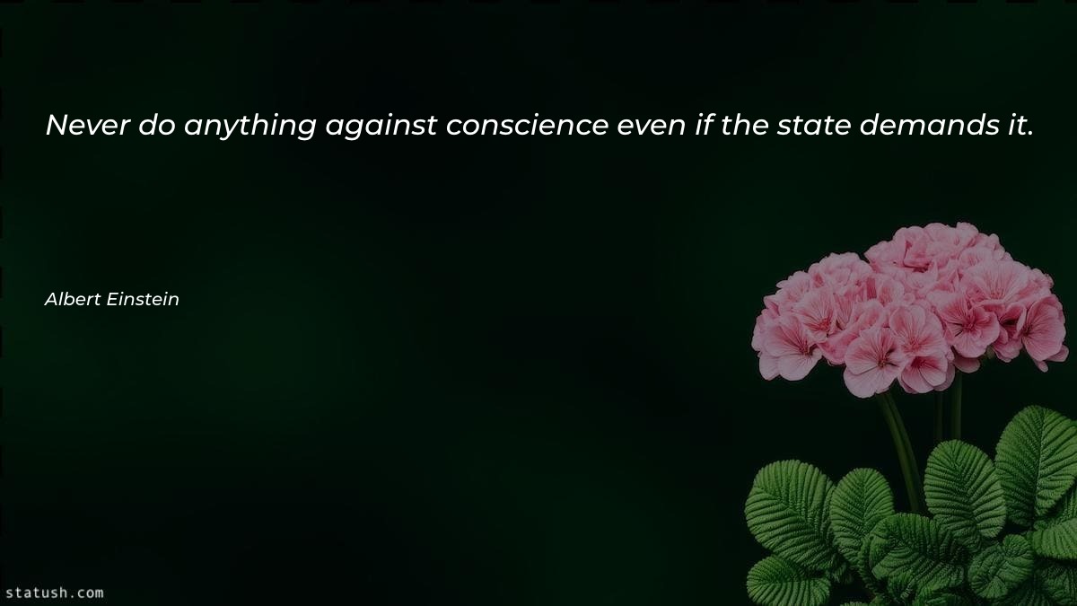 Never do anything against Motivational Quotes at statush.com