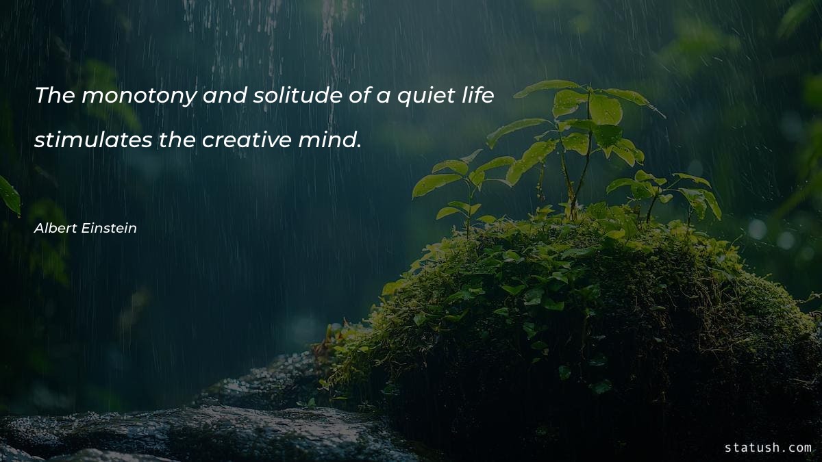 The monotony and solitude Motivational Quotes at statush.com