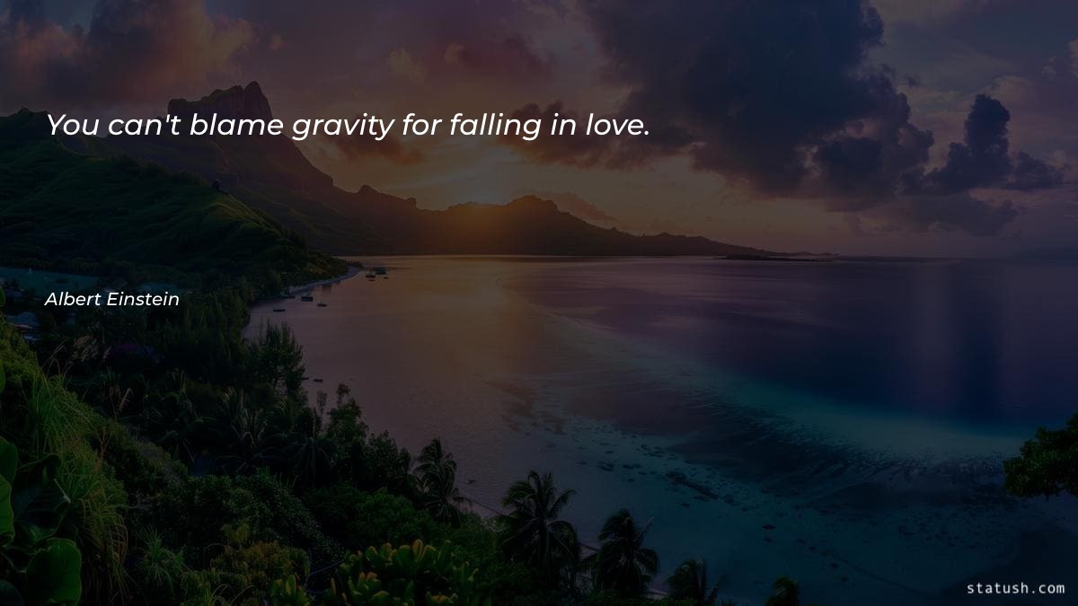 You can't blame gravity for Motivational Quotes at statush.com