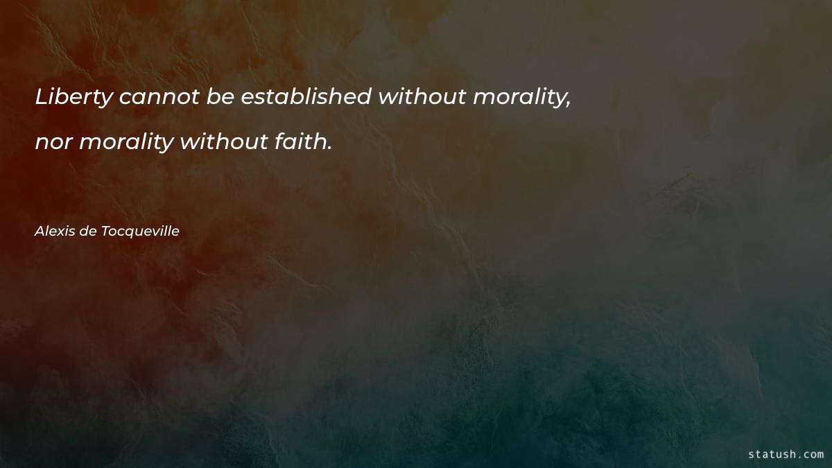 Liberty cannot be established without - Motivational Quotes at statush.com
