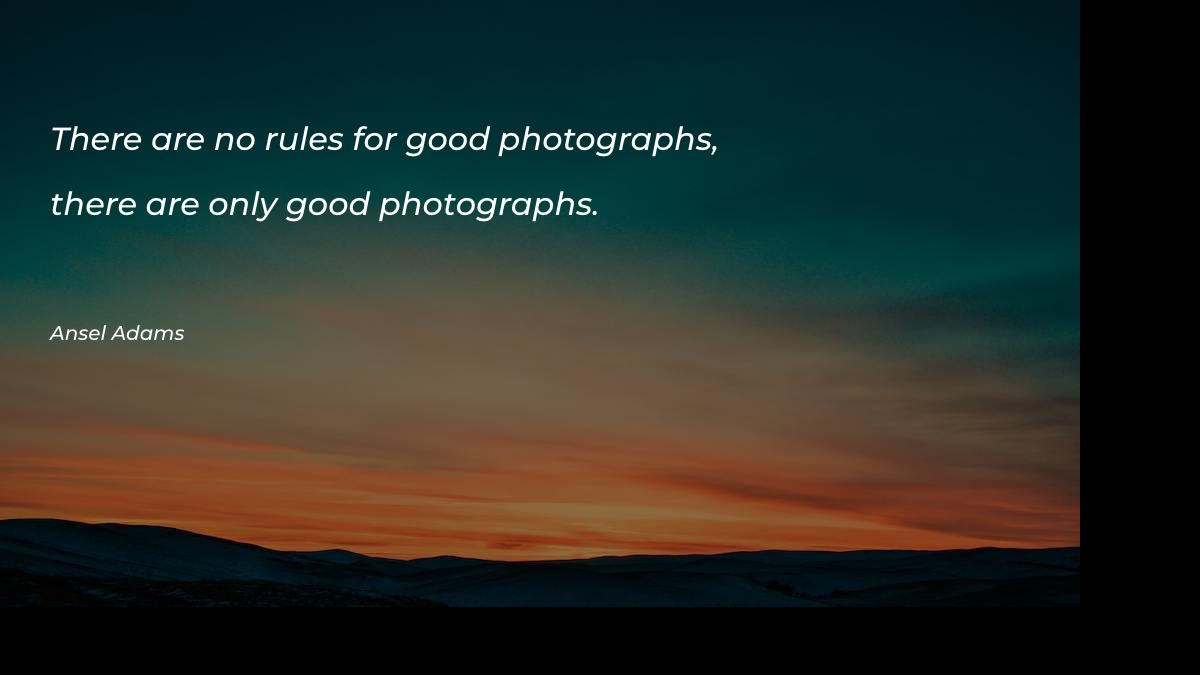 There are no rules for