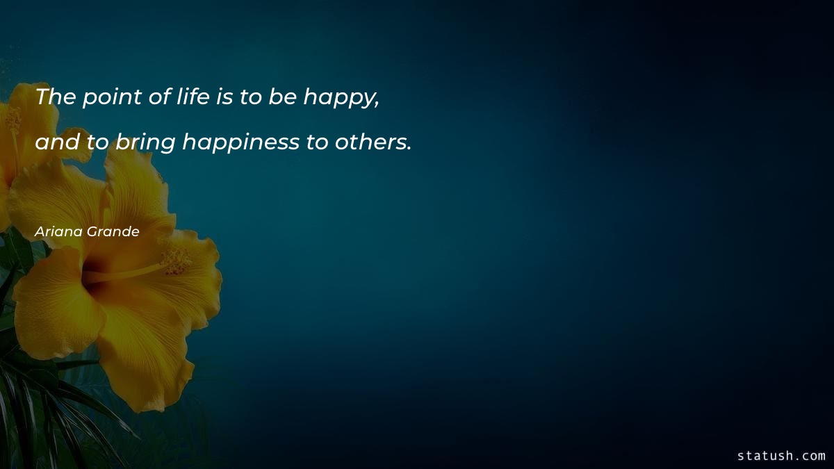 The point of life is