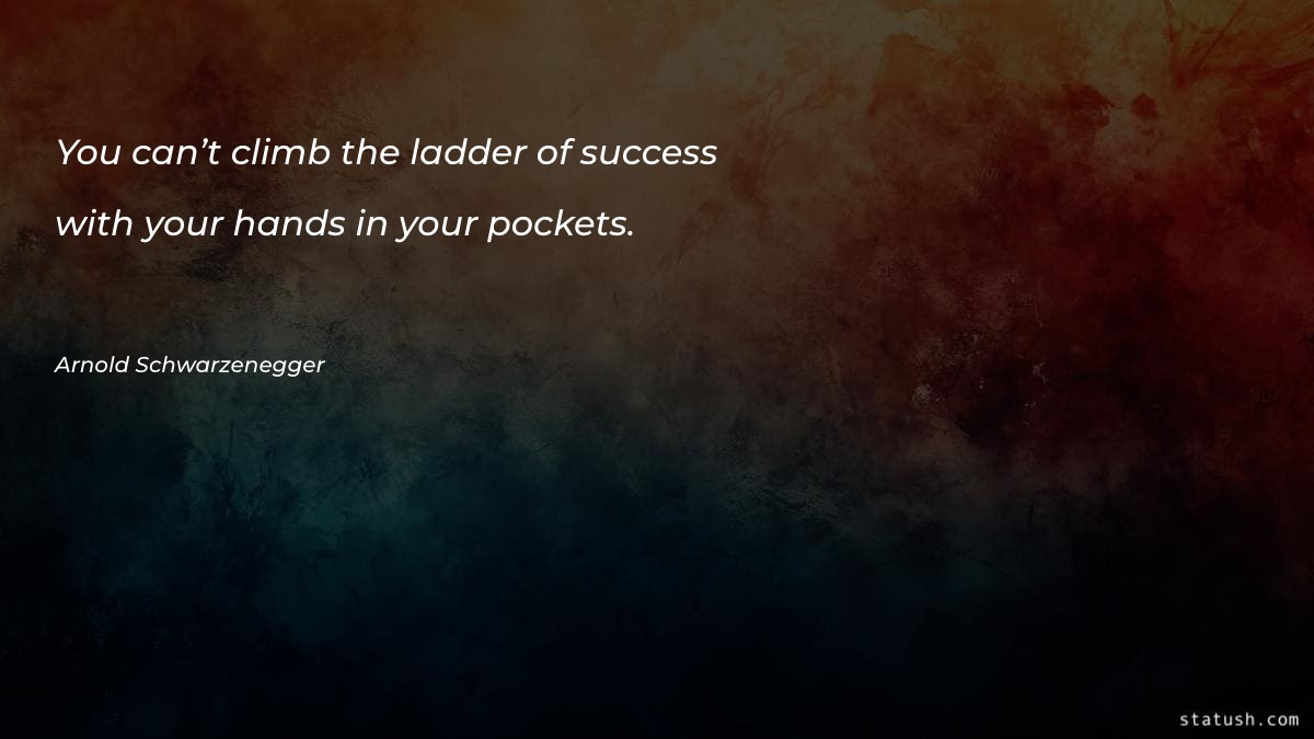 You can’t climb the ladder