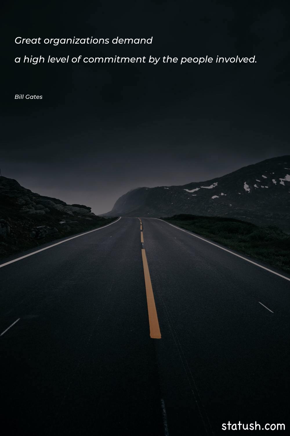 Great organizations demand a high