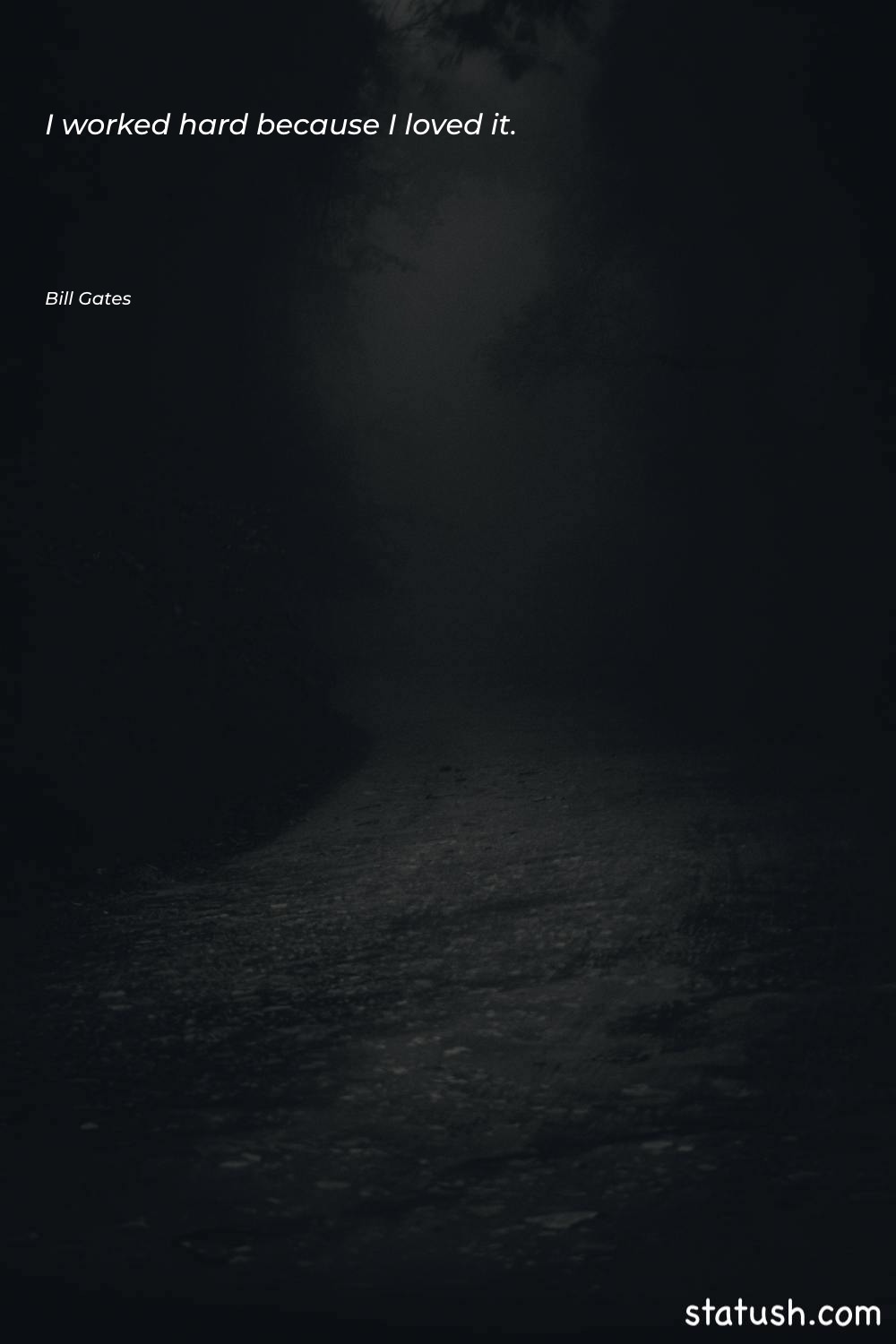 I worked hard because I Work Quotes at statush.com