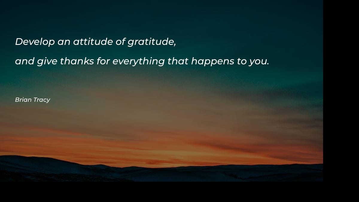 Develop an attitude of gratitude - Attitude Quotes at statush.com