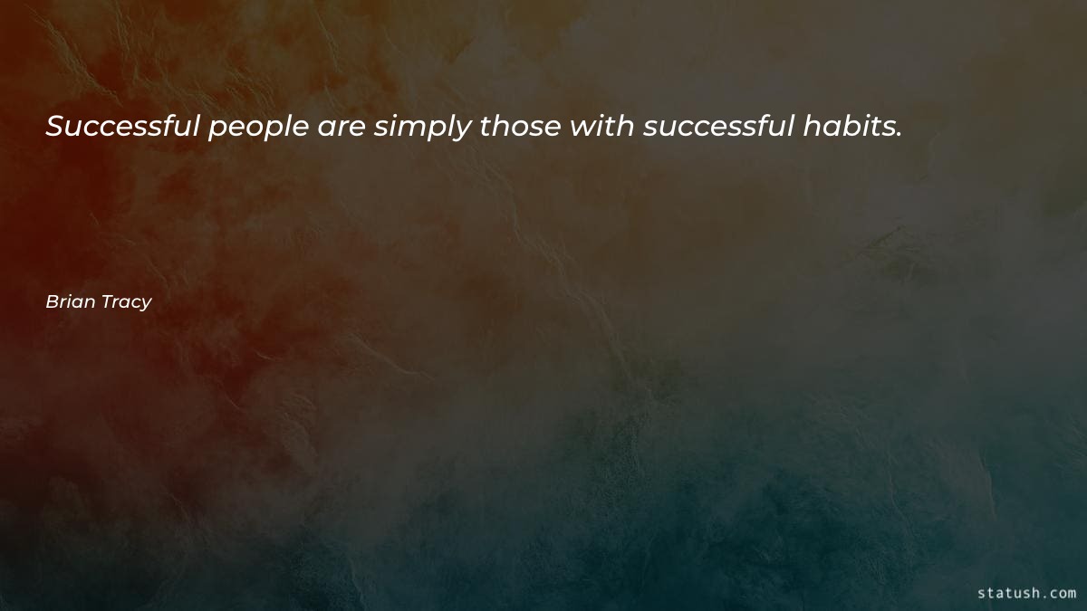 Successful people are simply those